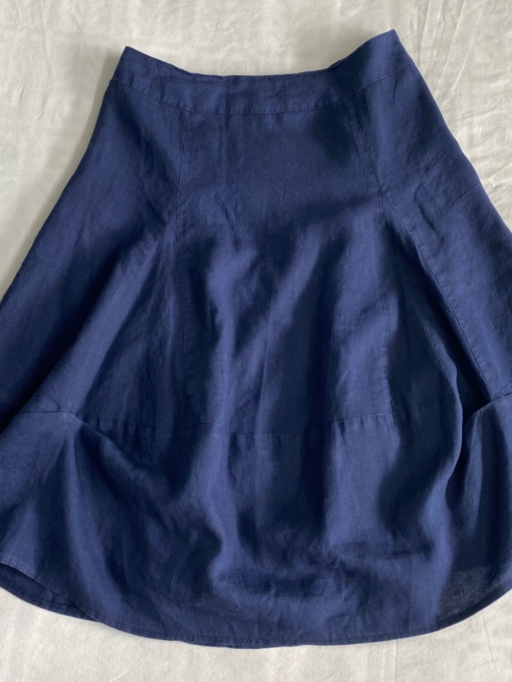 Linen Navy Blue Skirt